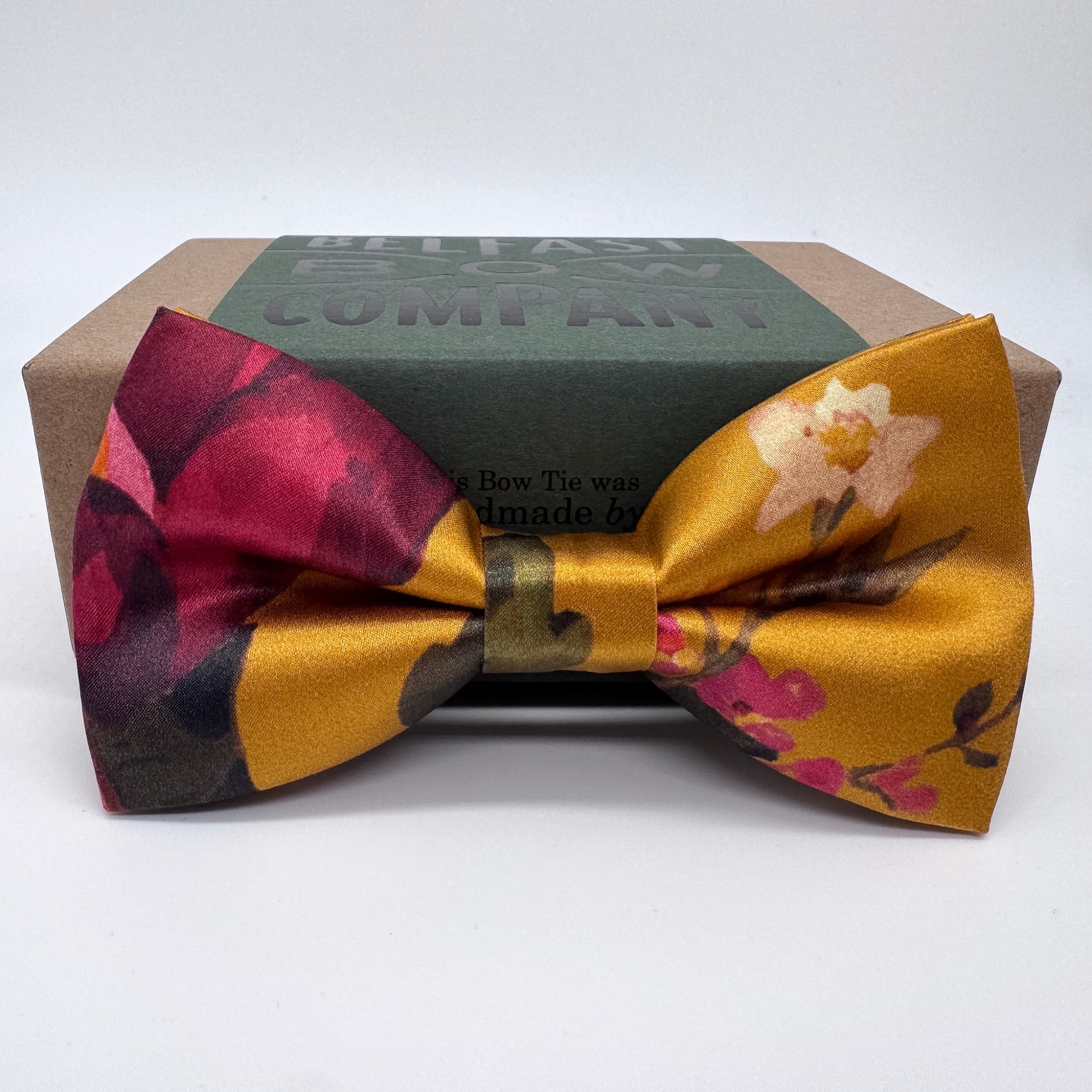 Liberty of London Silk Bow Tie in Indian Yellow Rose Blossom