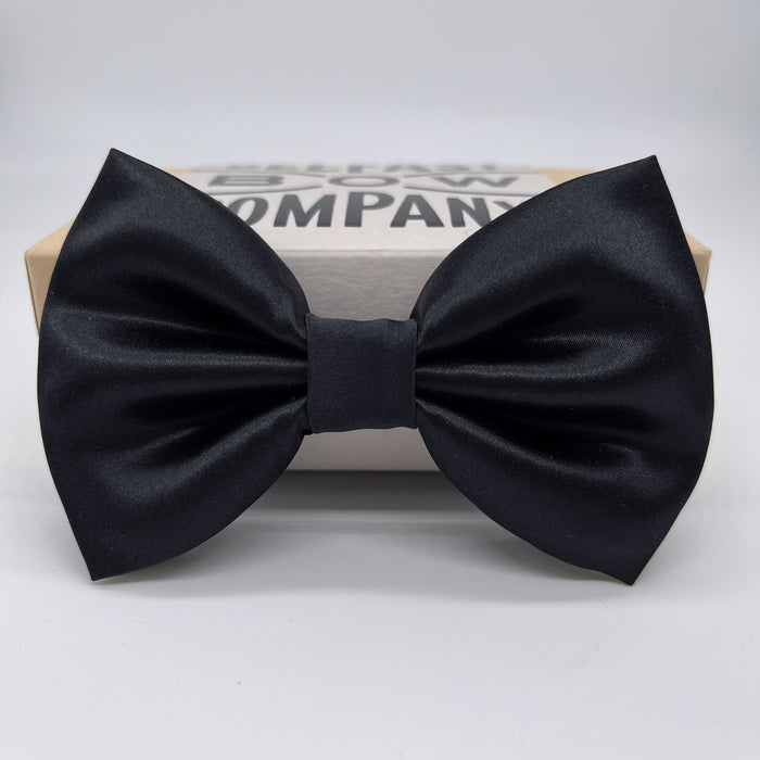 Large Silk Bow Tie in Black by the Belfast Bow Company