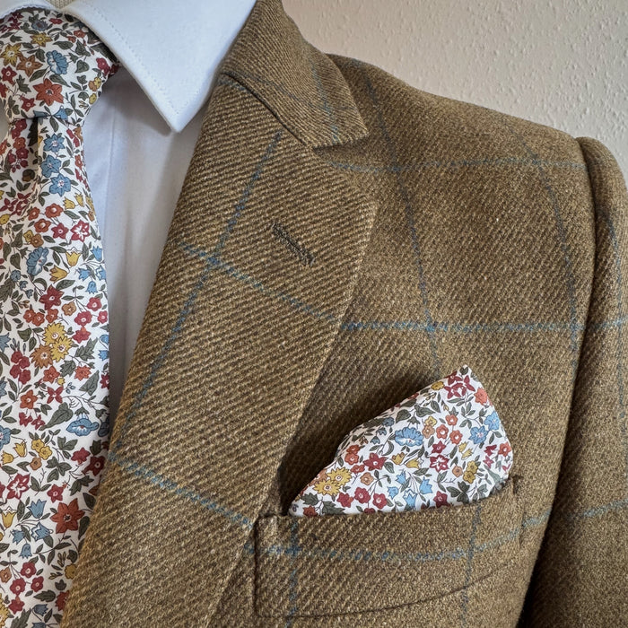 Matching floral wedding accessories for men by the belfast bow company