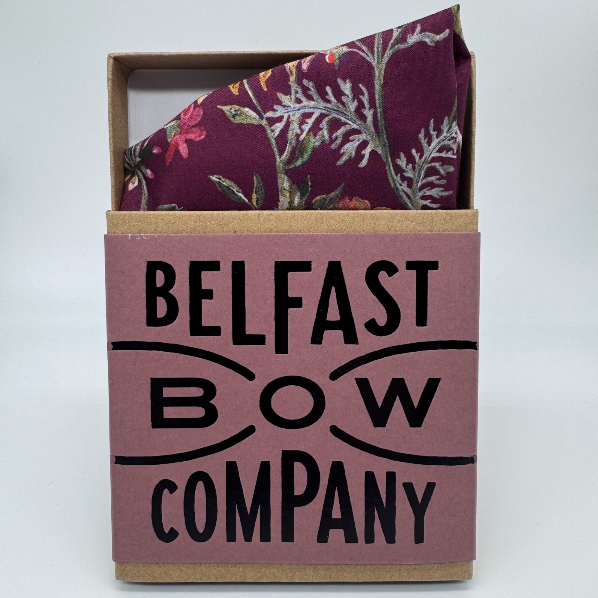 Liberty of London Pocket Square in Burgundy Autumn Floral