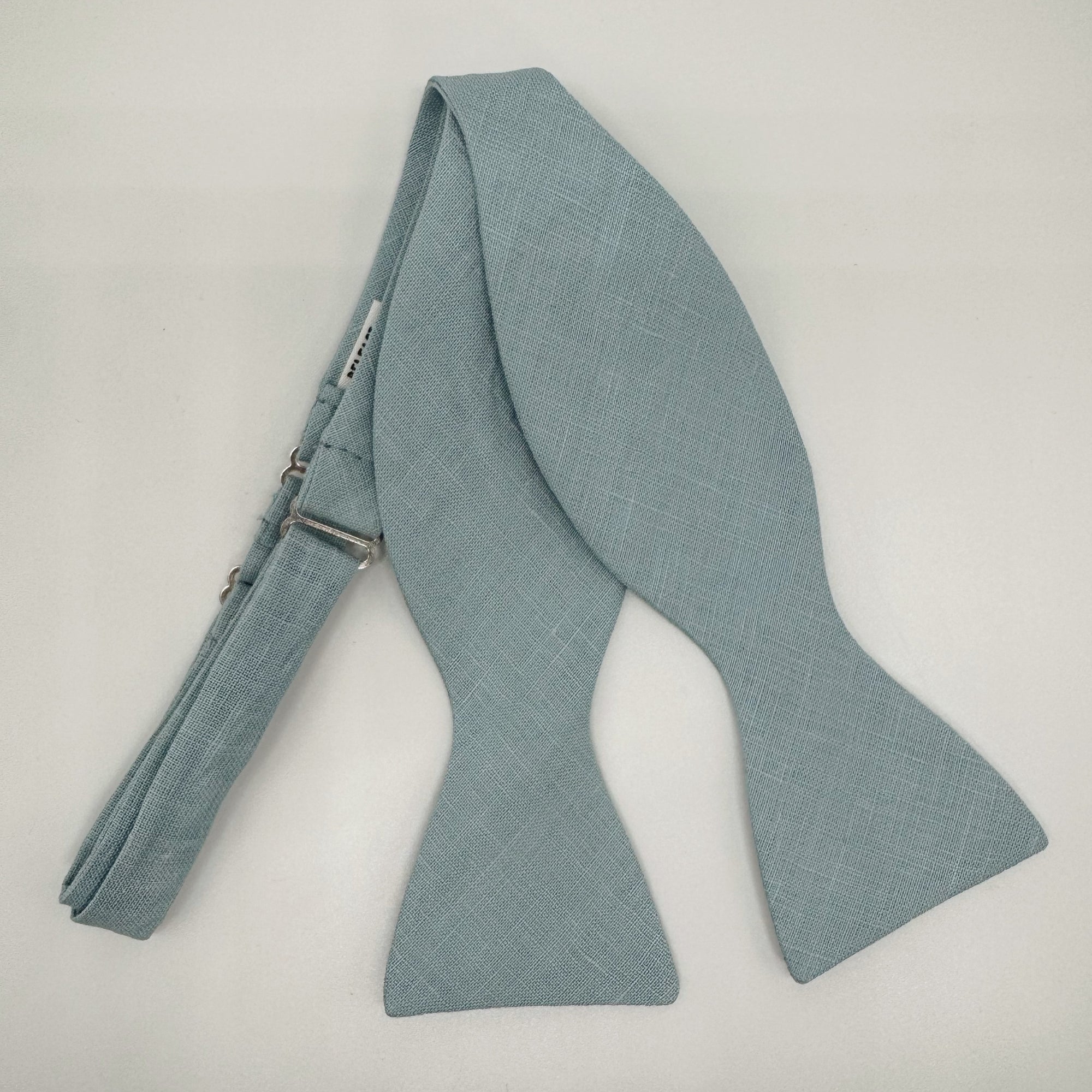 Duck Egg Blue Bow Tie in Irish Linen