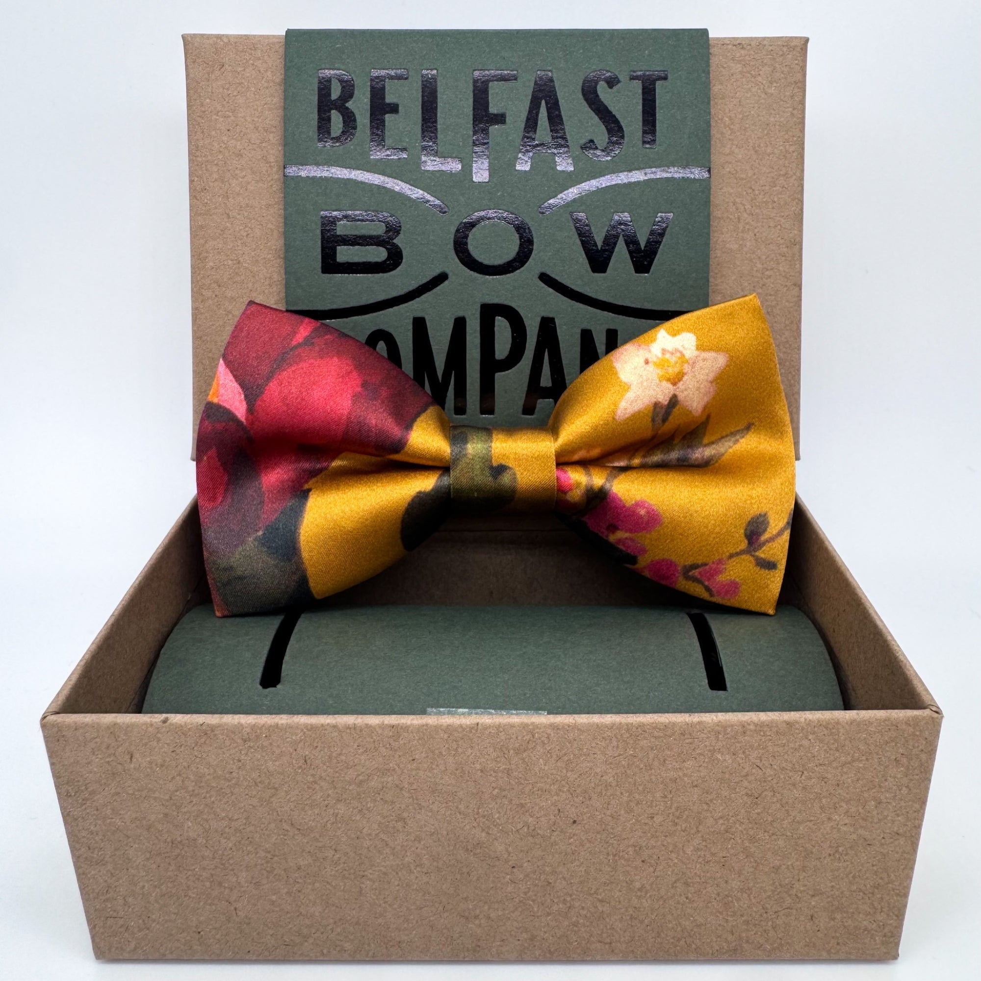 Liberty of London Silk Bow Tie in Indian Yellow Rose Blossom
