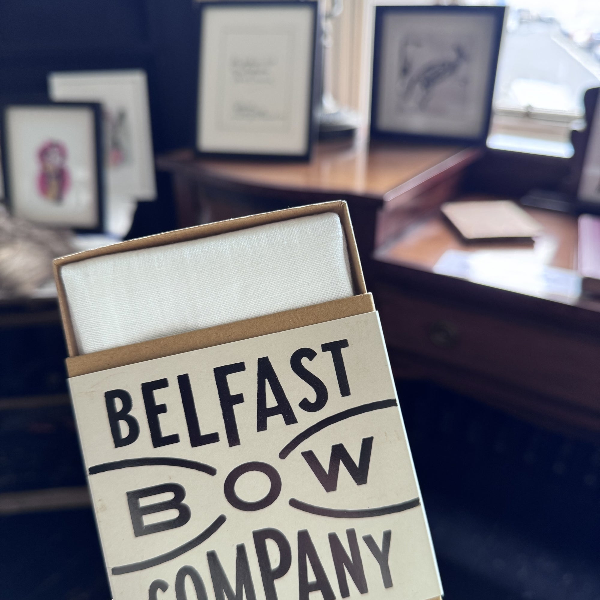 White Pocket Square in Irish Linen
