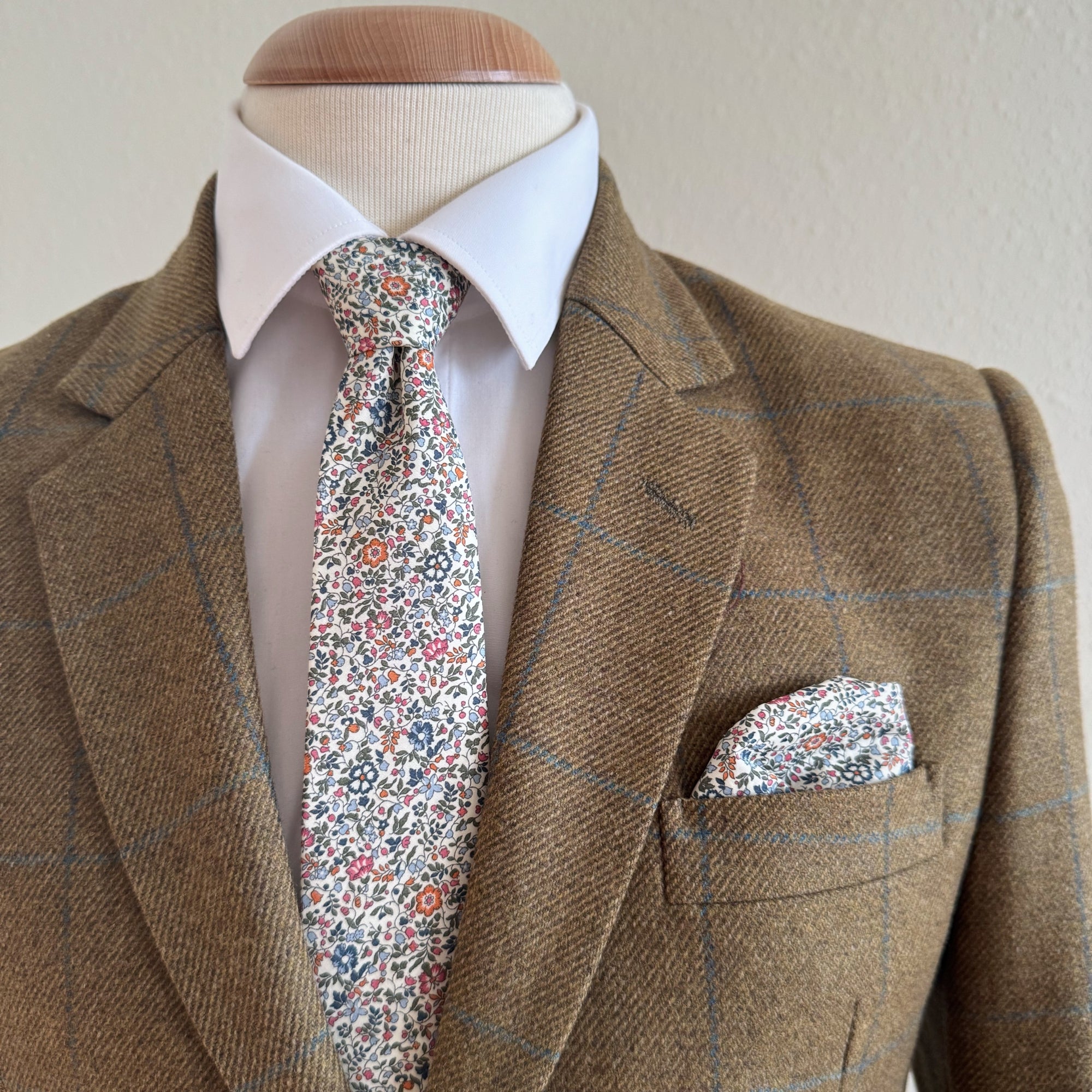 Liberty of London Tie in Burnt Orange Ditsy Floral