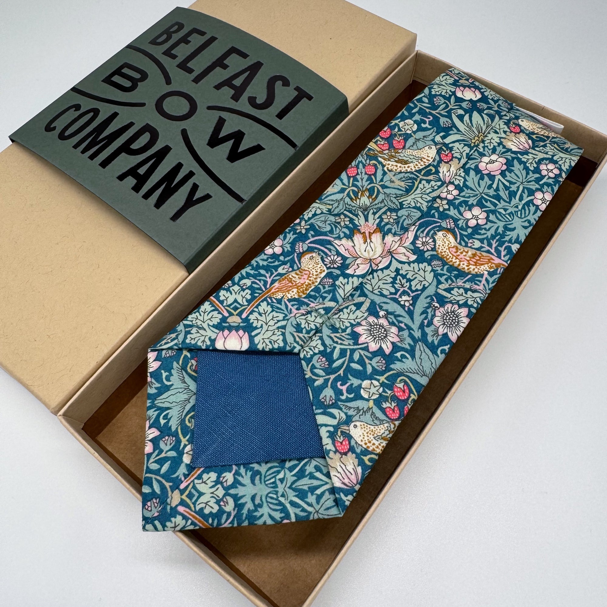 Liberty of London Tie in Green Bird Motif