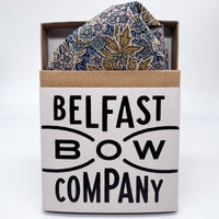 Yellow and blue floral pocket square by the belfast bow company