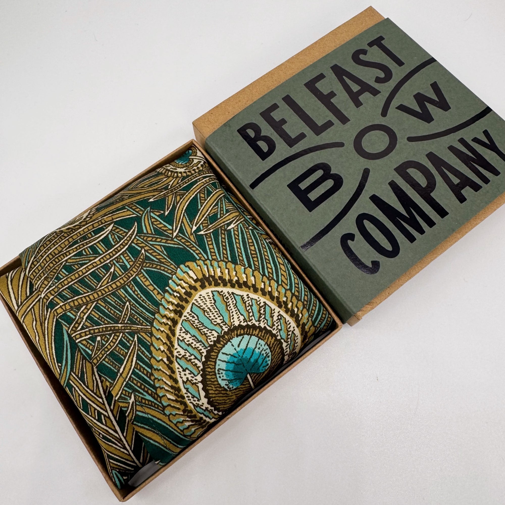 Liberty of London Silk Pocket Square in Peacock Feathers