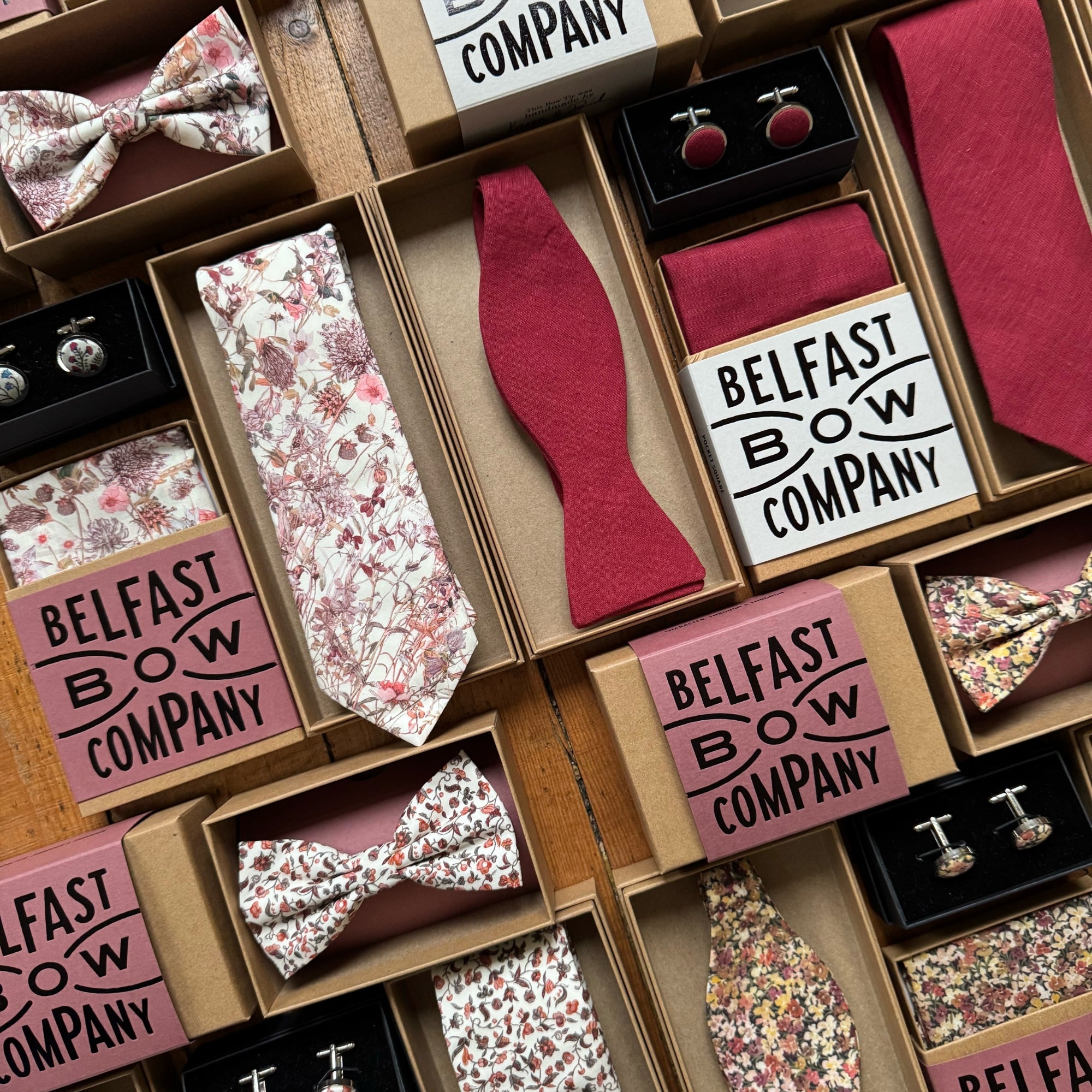 Liberty of London Bow Tie in Dusky Pink Wildflowers