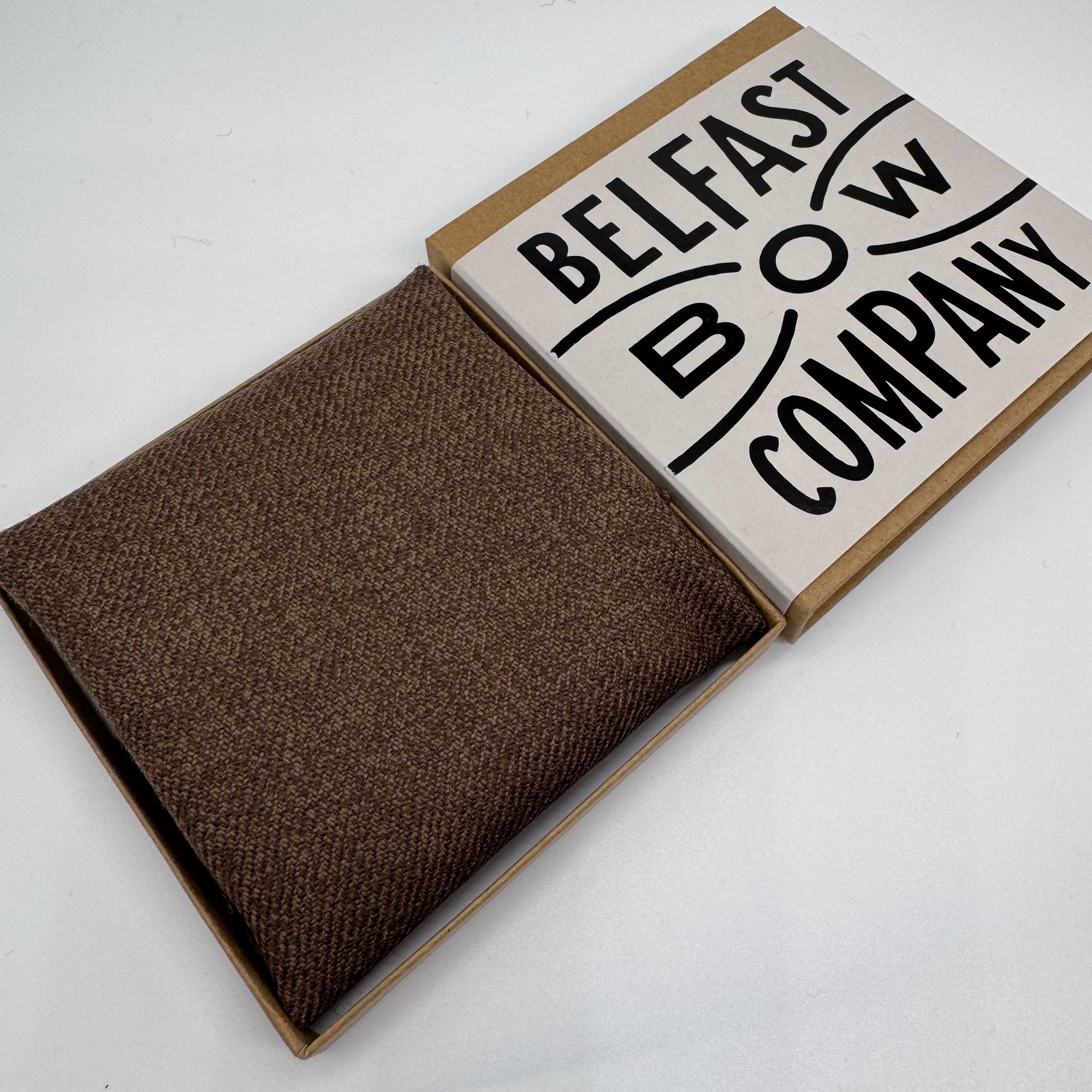 Walnut Brown Pocket Square in Islay Tweed