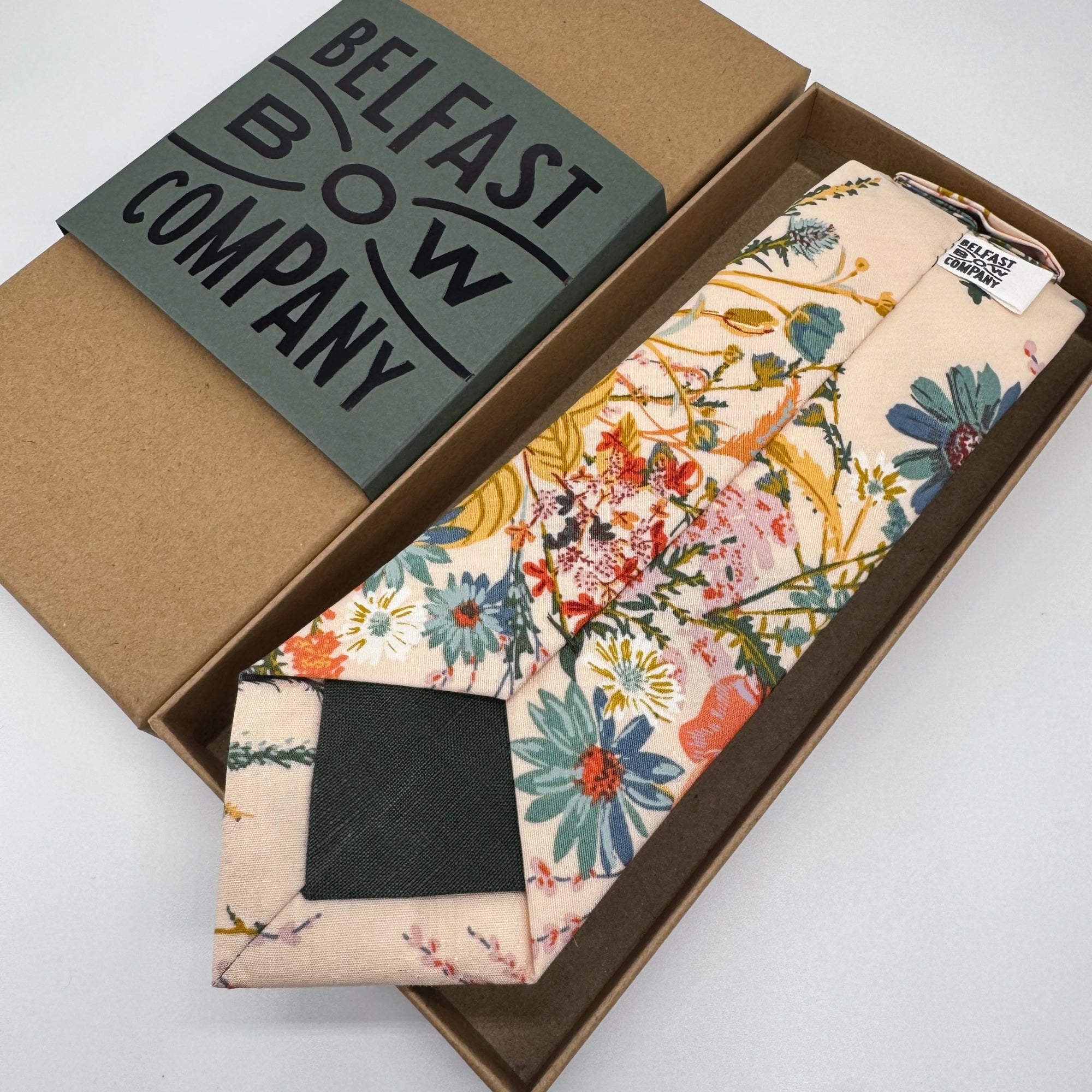 Boho Blooms Tie in Blush Nude Floral