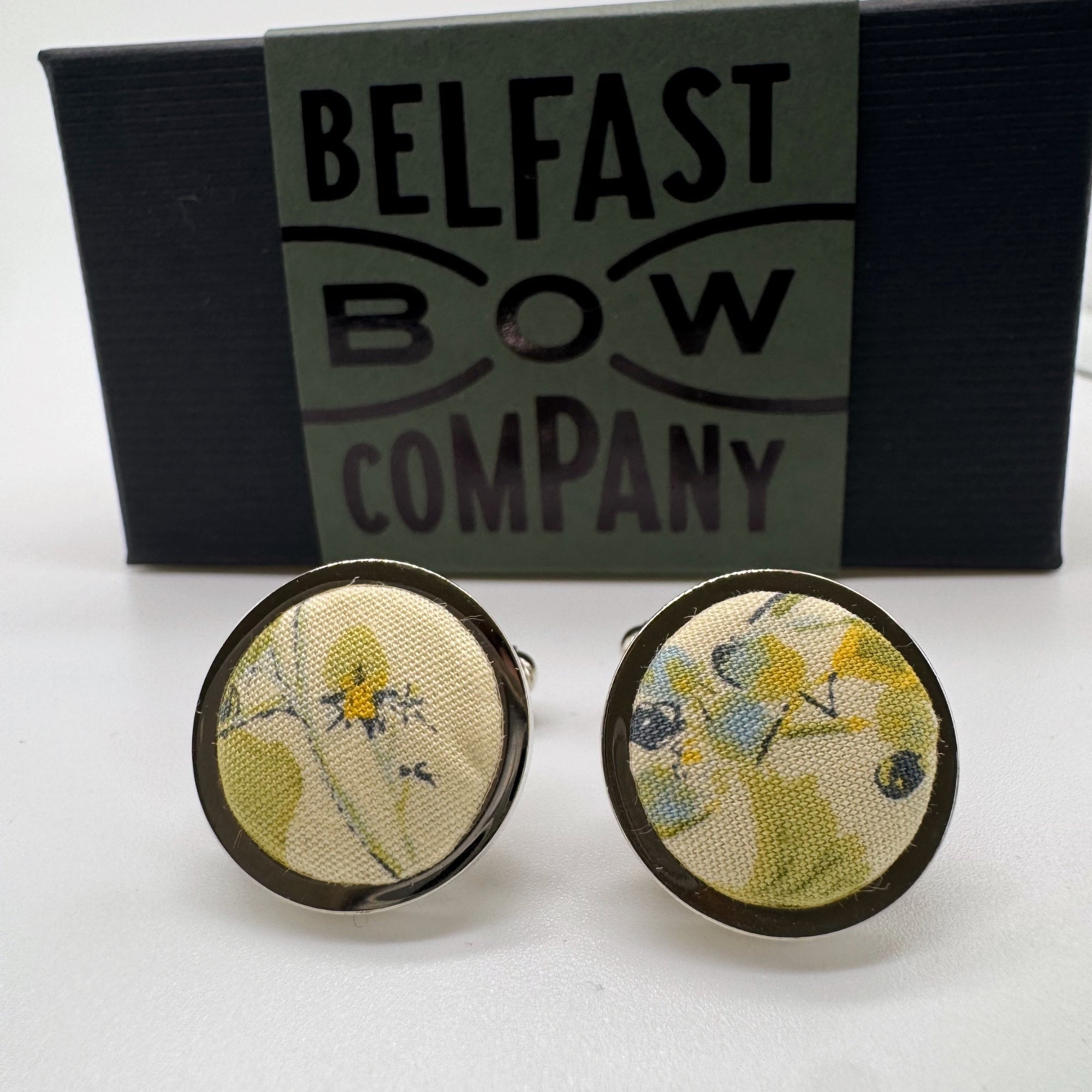 Boho Bloom Cufflinks in Yellow Wildflowers