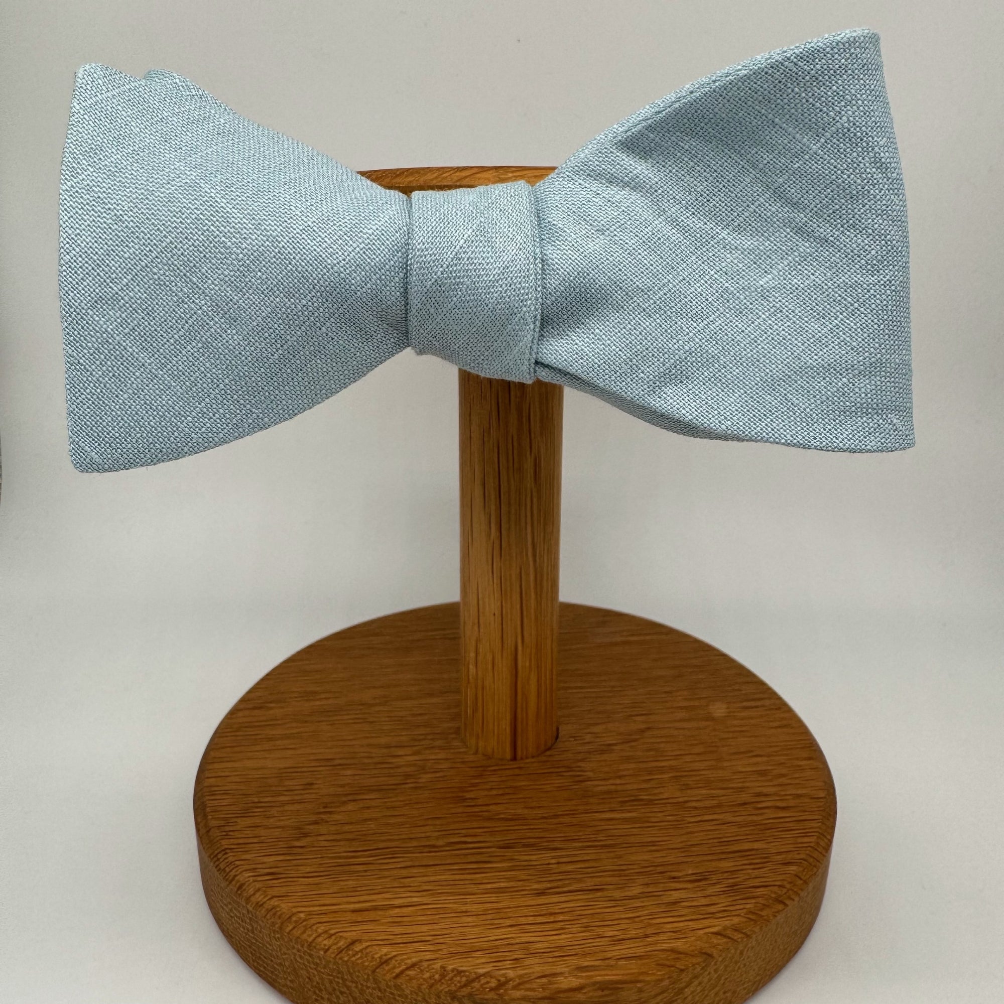 Duck Egg Blue Bow Tie in Irish Linen