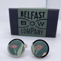 Sage Green Cufflinks by the Belfast Bow Company