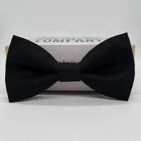 Black Bow Tie in Irish Linen by the Belfast Bow Company