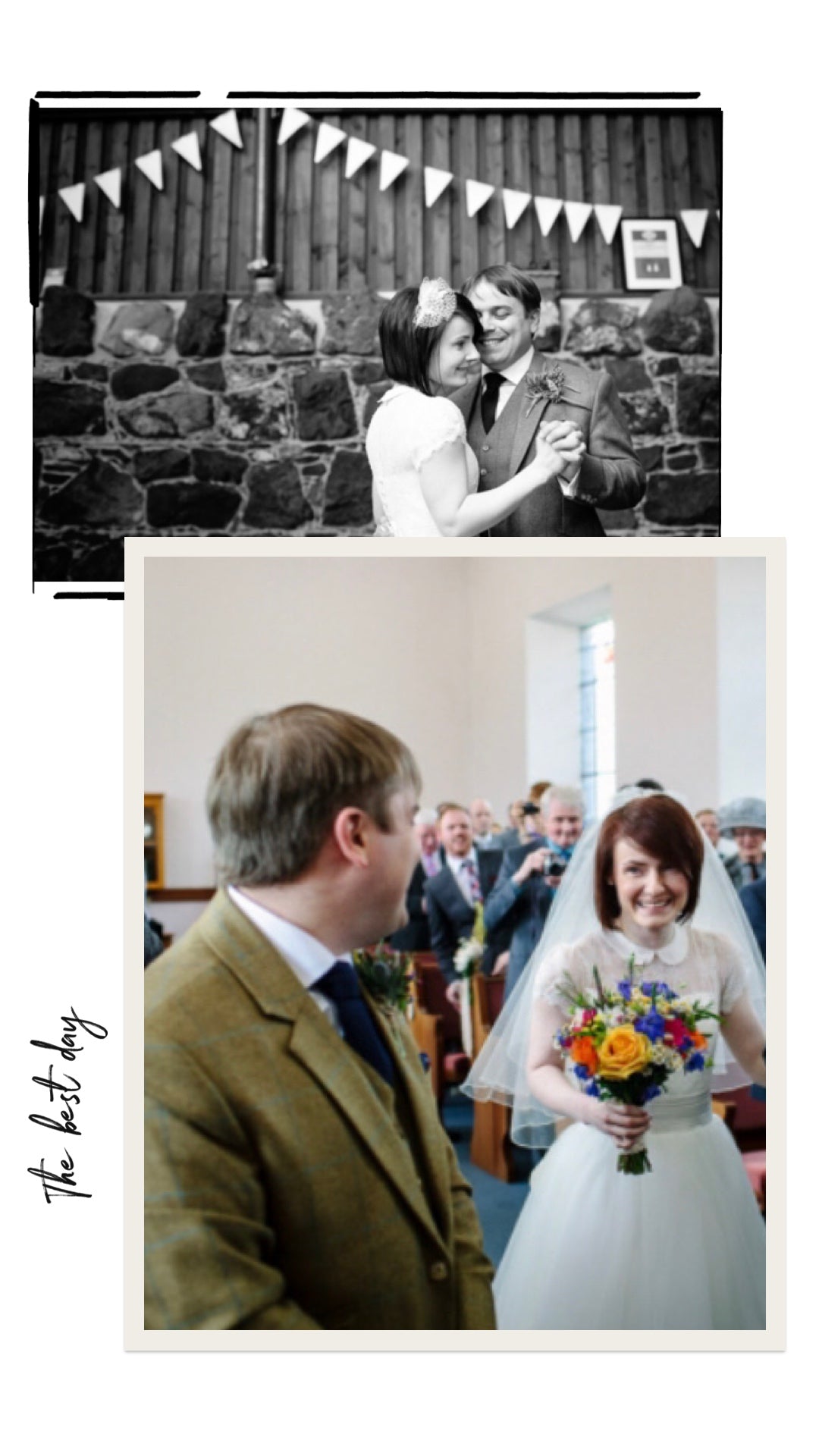 Karen and David at their wedding - Founders and Owners of the Belfast Bow Company