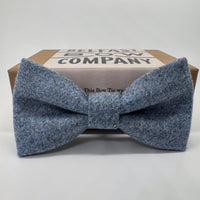 Blue Bow Tie in Tweed by the Belfast Bow Company