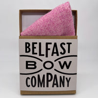 Pink Pocket Square in Harris Tweed by the Belfast Bow Company