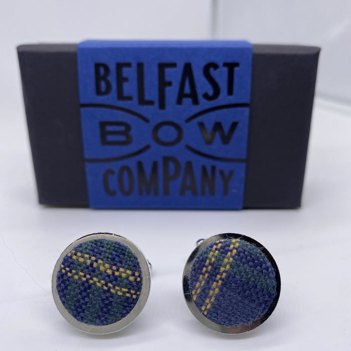 Tartan Cufflinks in Fermanagh County by the Belfast Bow Company