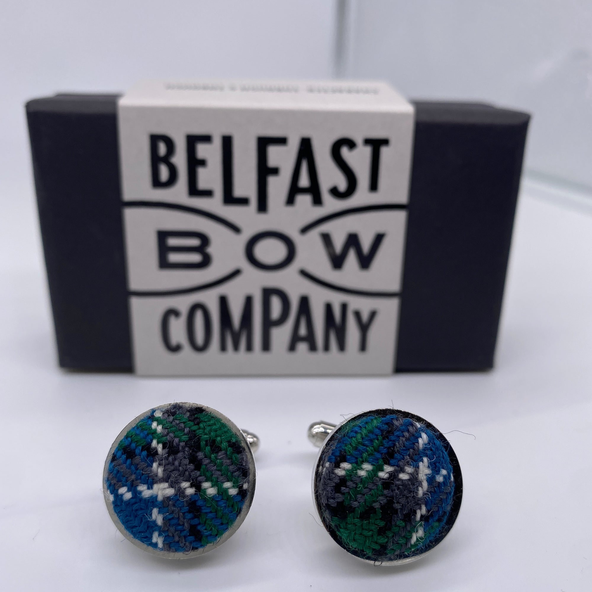 Giant's Causeway Tartan Cufflinks by the Belfast Bow Company