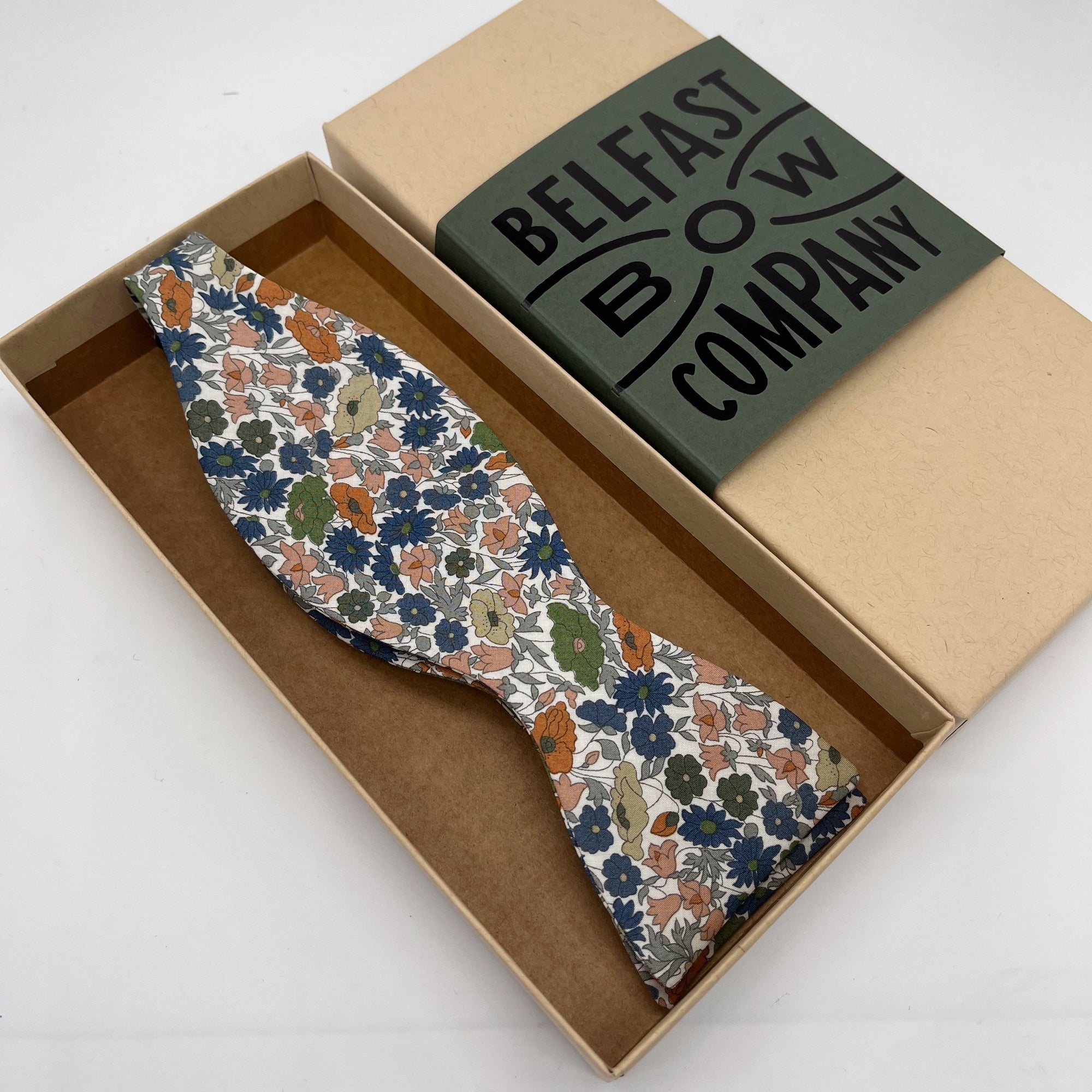 Liberty of London Bow Tie in Orange & Green Meadow