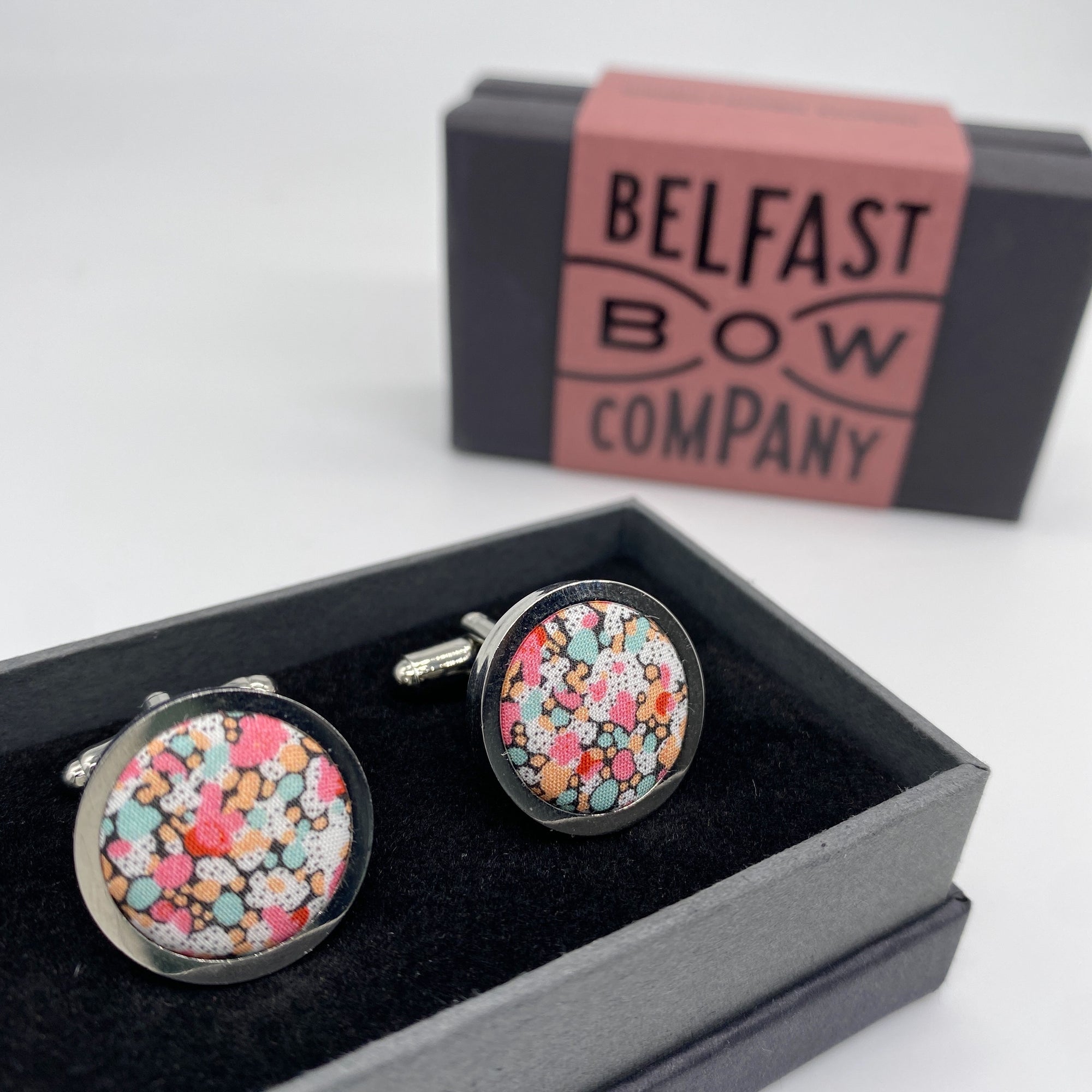 Liberty of London Cufflinks in Pink Ditsy Floral