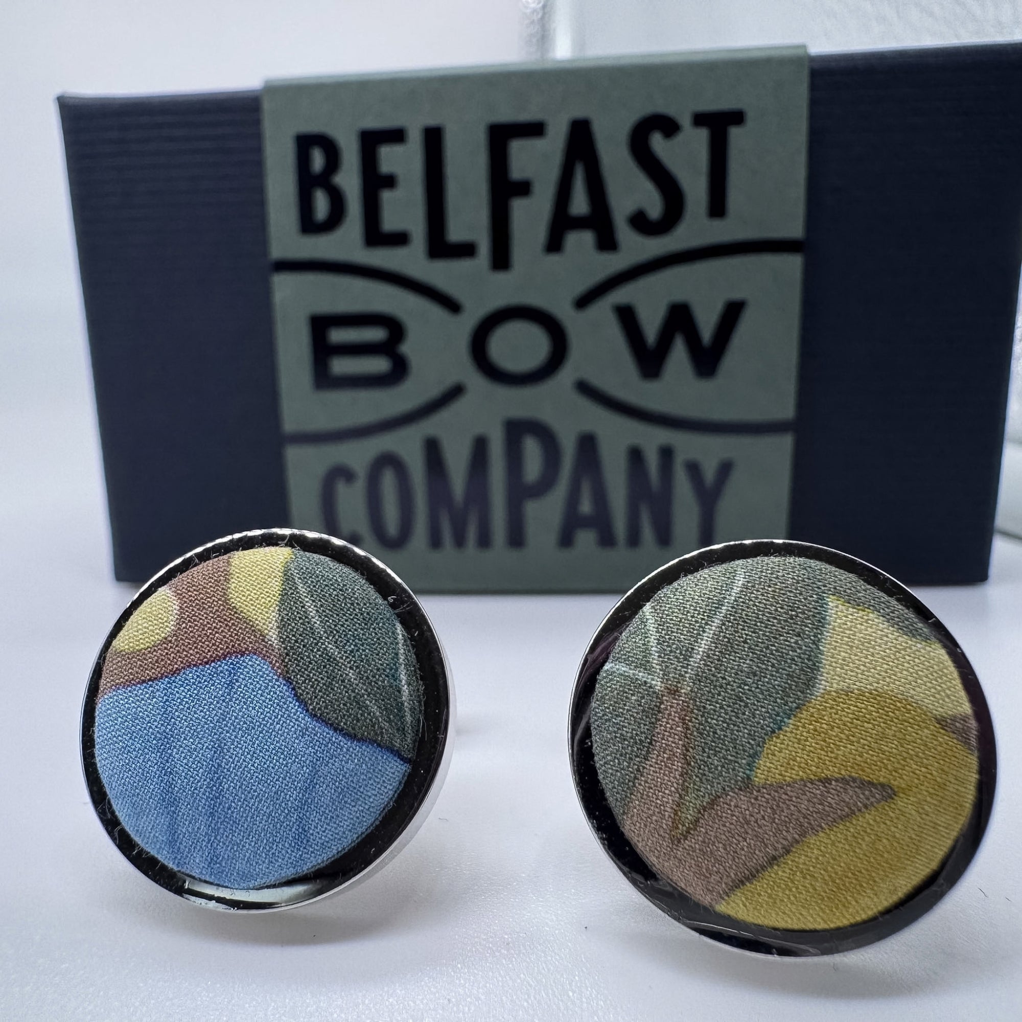 Liberty of London Cufflinks in Powder Blue & Eucalyptus Floral