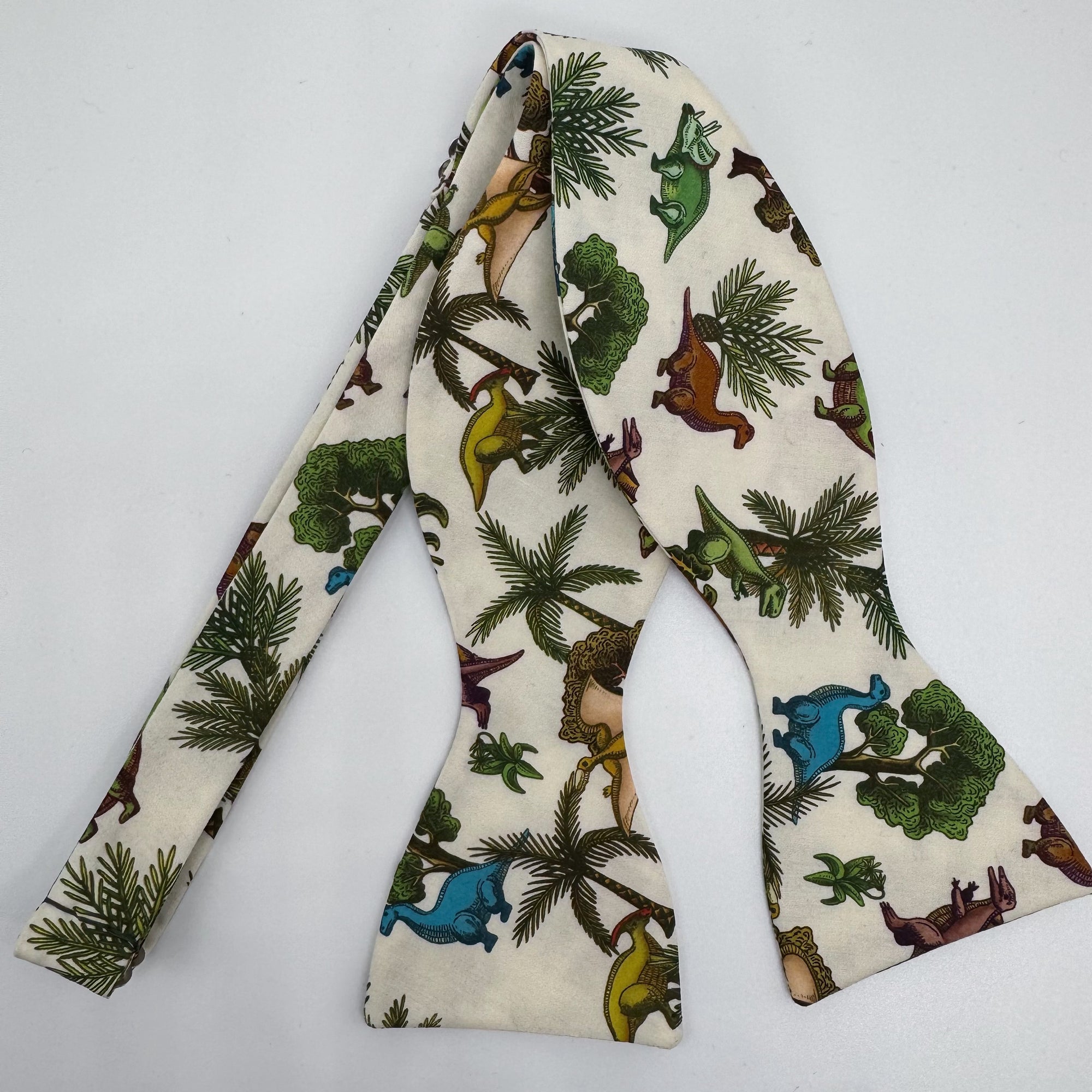Self-Tie Liberty of London Bow Tie in Dinosaur Print