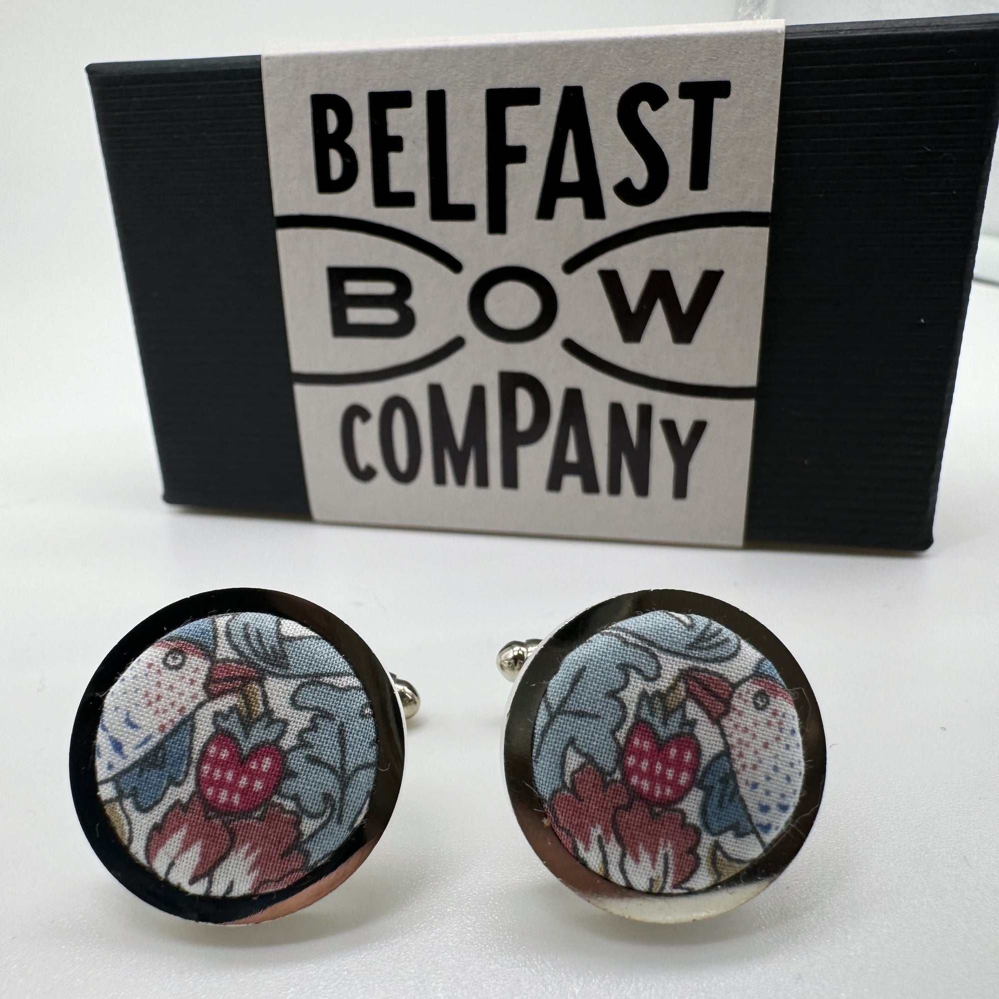 Liberty of London Cufflinks in Blue Bird Motif
