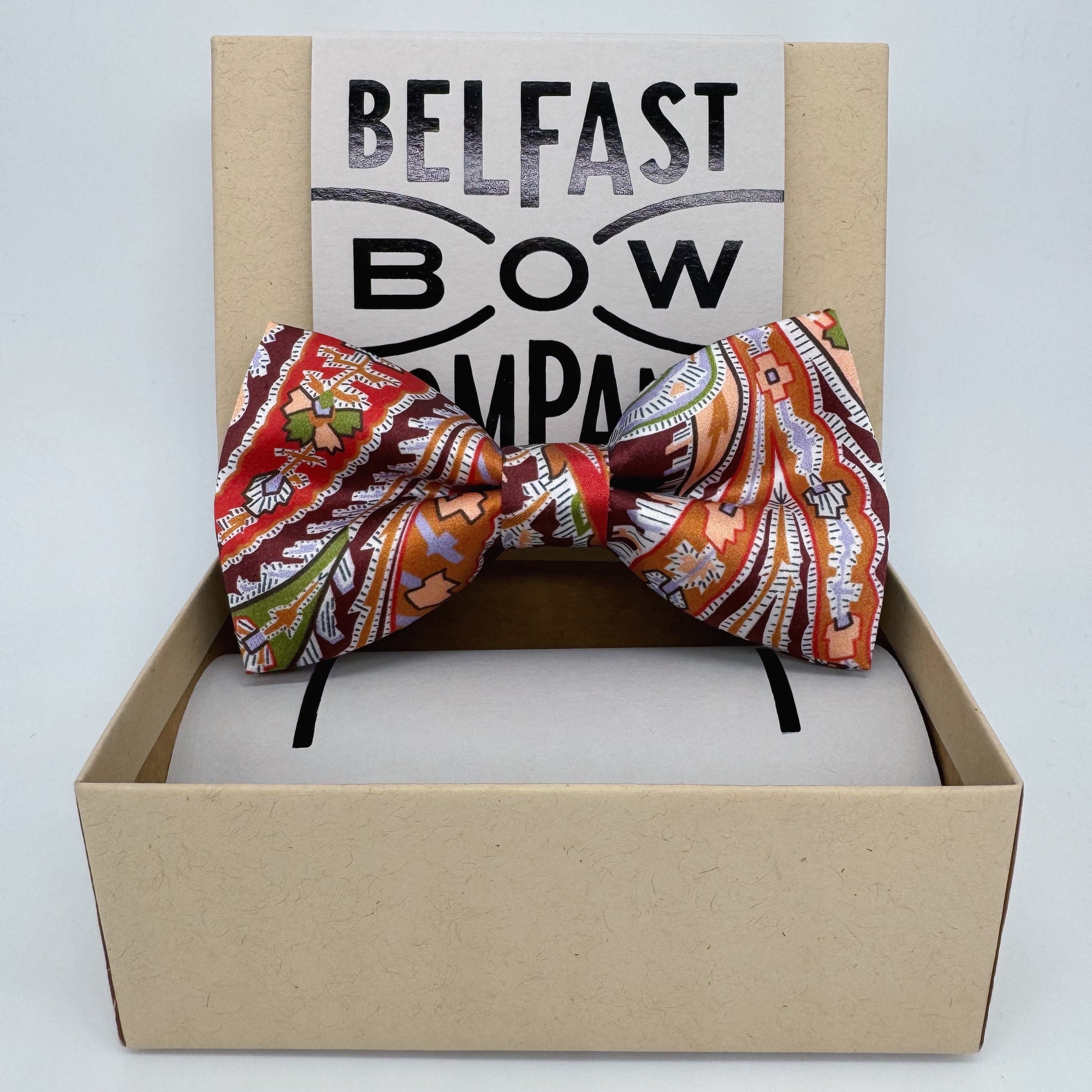 Liberty of London Silk Bow Tie in Burgundy Paisley