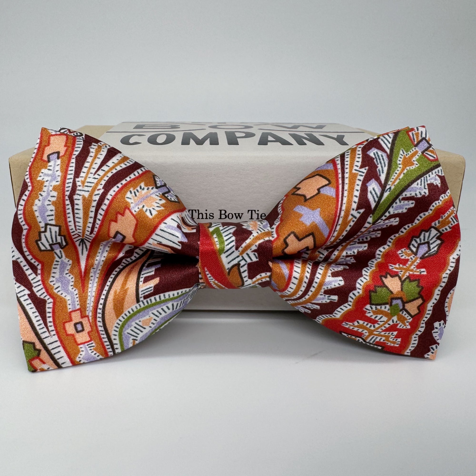 Liberty of London Silk Bow Tie in Burgundy Paisley