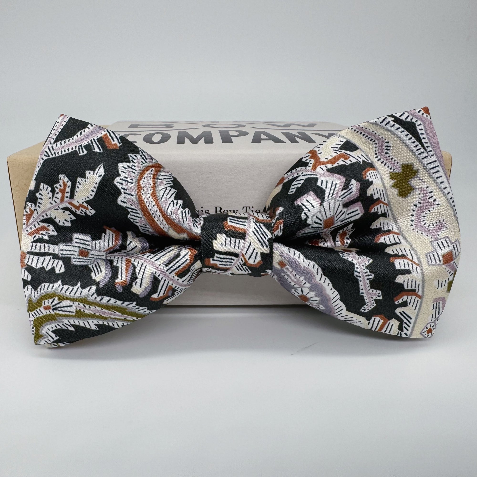 Liberty of London Silk Bow Tie in Black Paisley