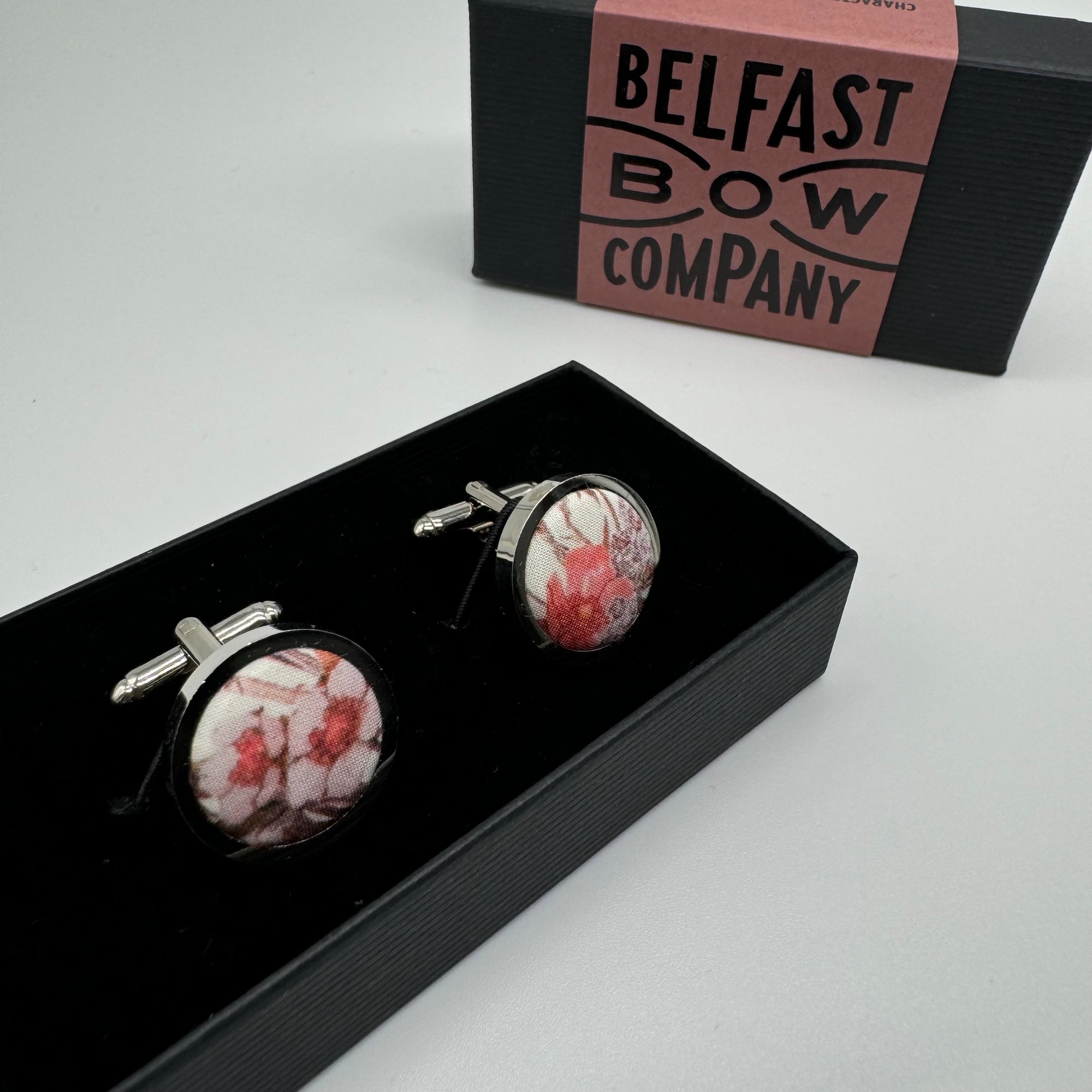 Liberty of London Cufflinks in Dusky Pink Wildflowers
