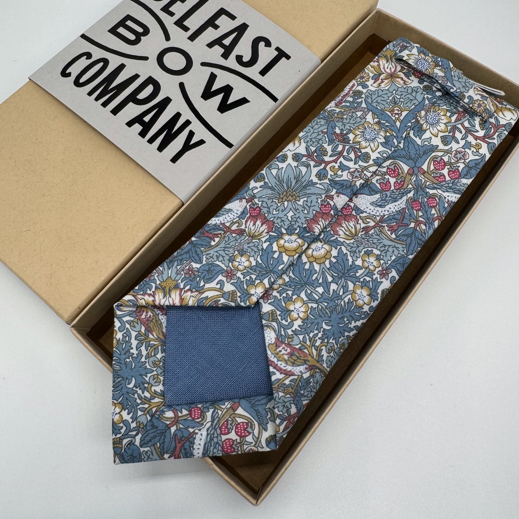 Liberty of London Tie in Blue Bird Motif