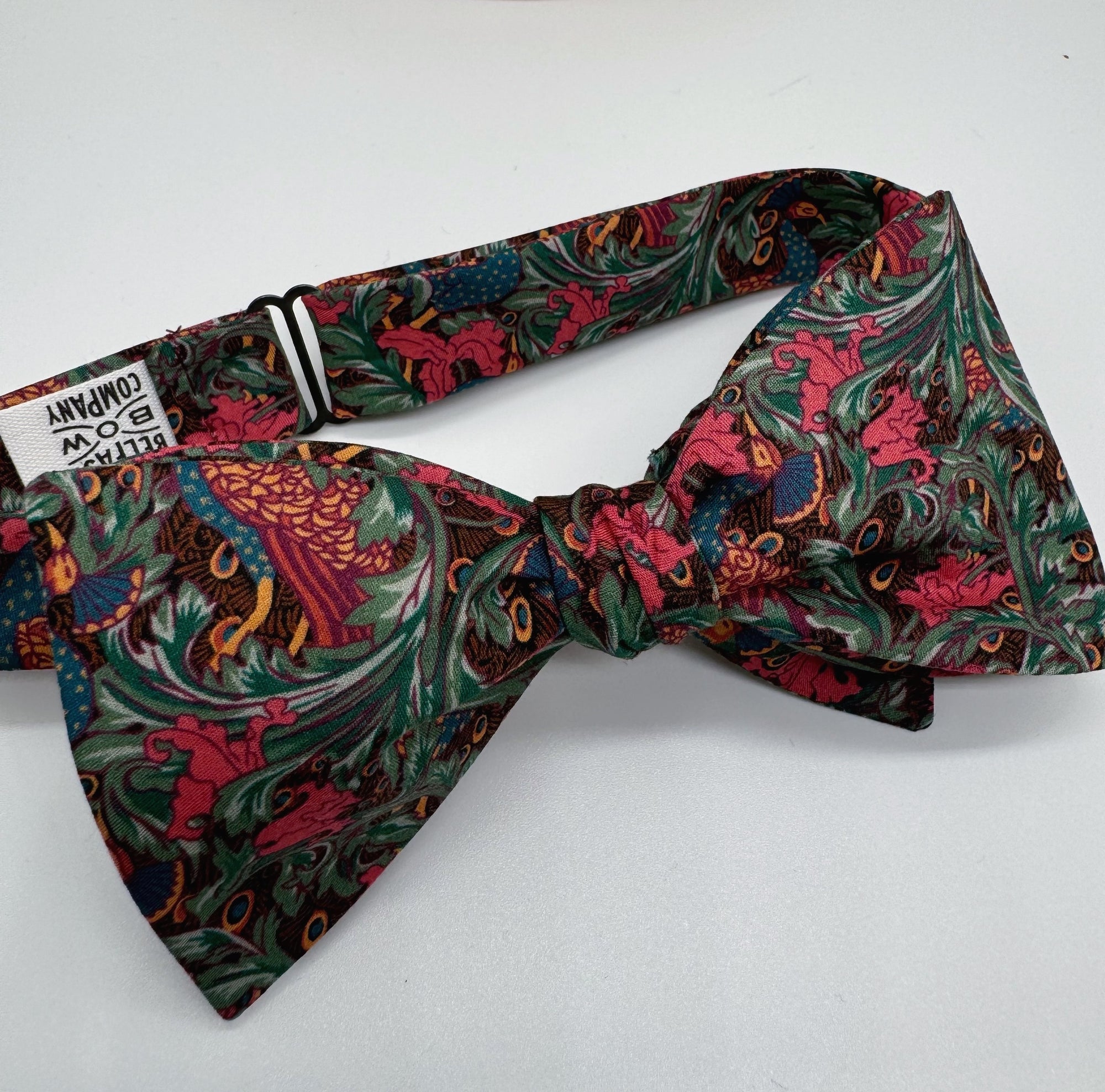 Self-Tie Liberty of London Bow Tie in Peacock Garden