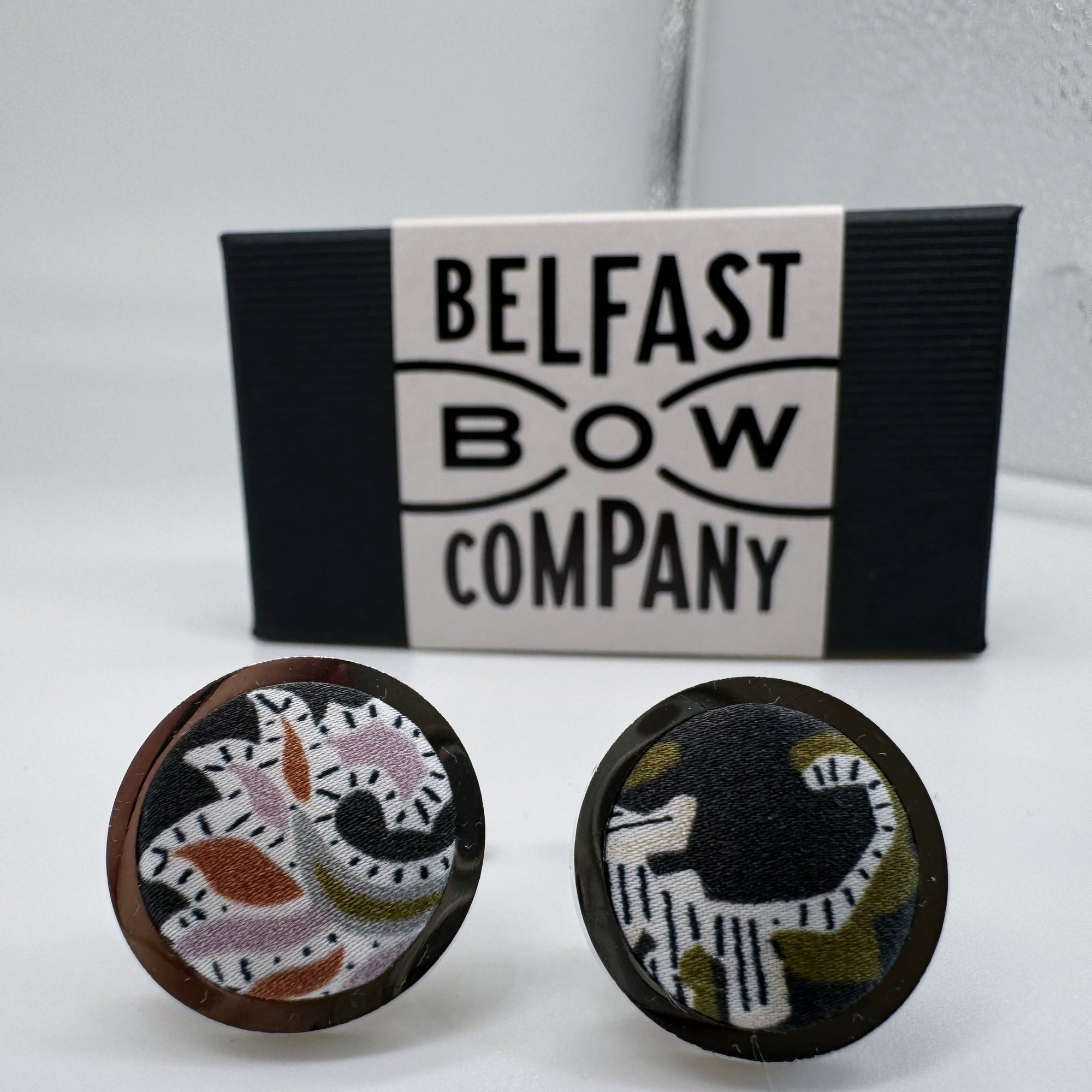 Liberty of London Silk Cufflinks in Black Paisley