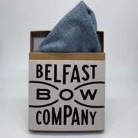 Blue Pocket Square in Tweed by the Belfast Bow Company