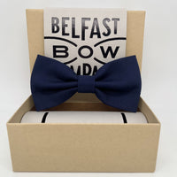 bow tie in navy by the belfast bow company