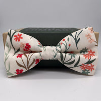 Sage Green Floral Bow Tie by the Belfast Bow Company