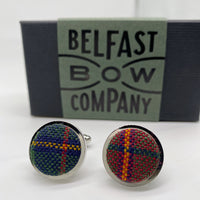 Tartan Cufflinks in County Clare by the Belfast Bow Company