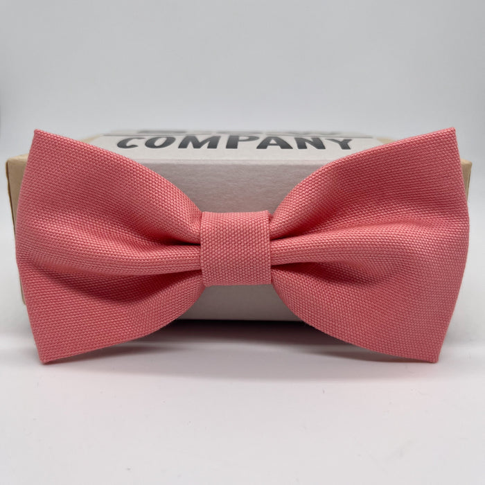 Coral Bow Tie in cotton by the belfast bow company