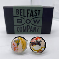 Nude Floral Cufflinks by the Belfast Bow Company