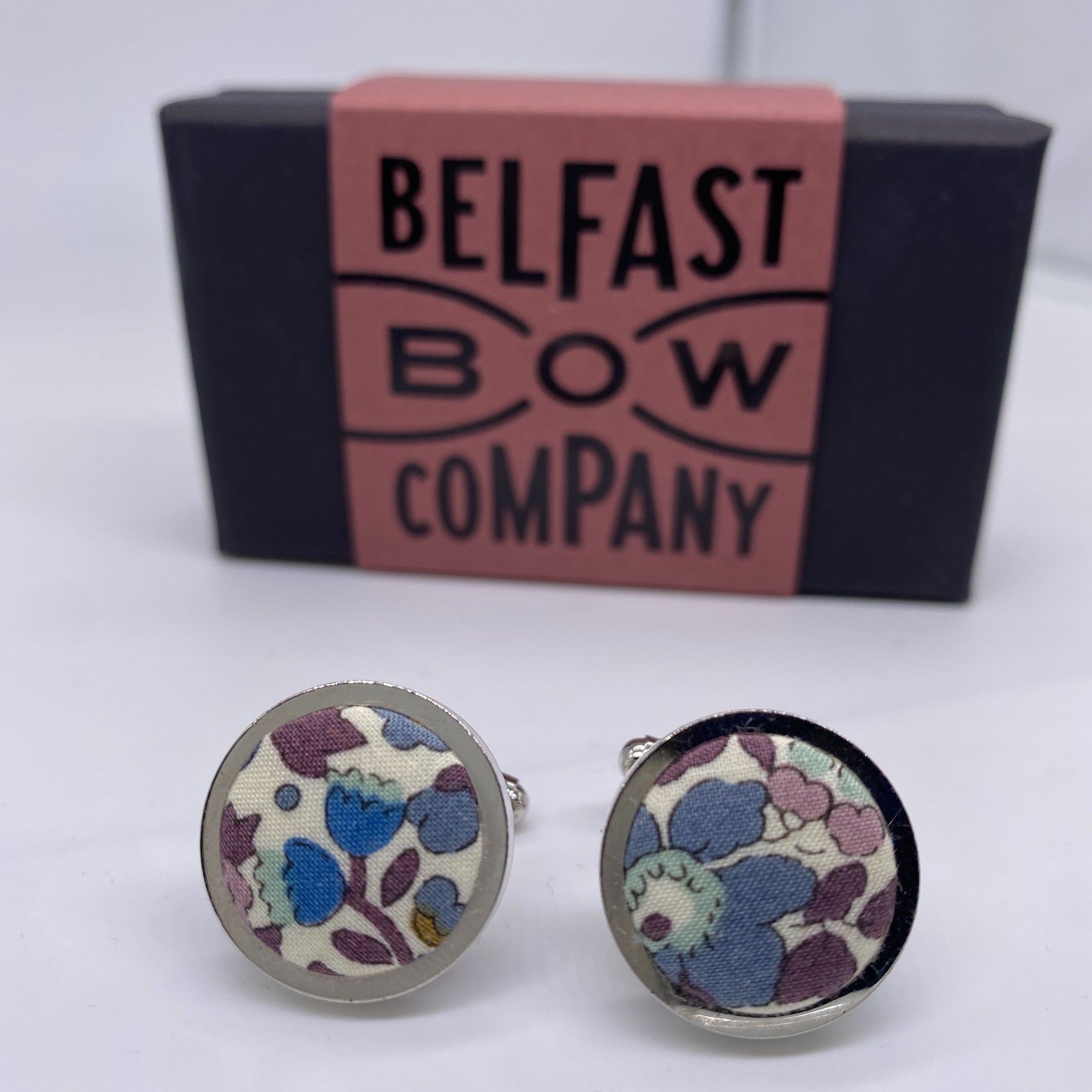 Floral Cufflinks by the Belfast Bow Company