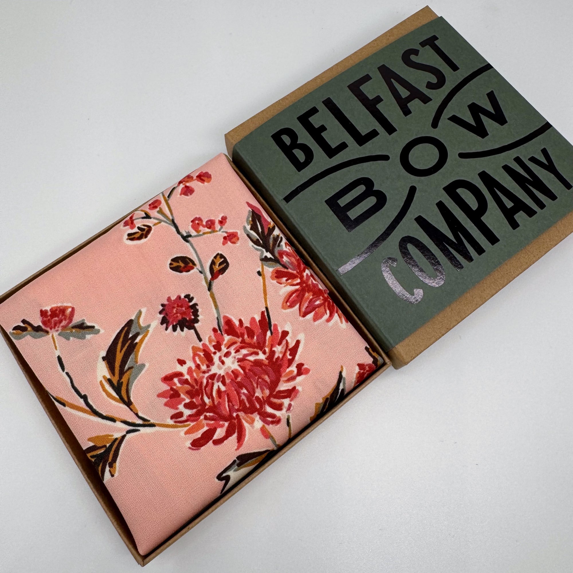 Boho Blooms Pocket Square in Light Watermelon Floral