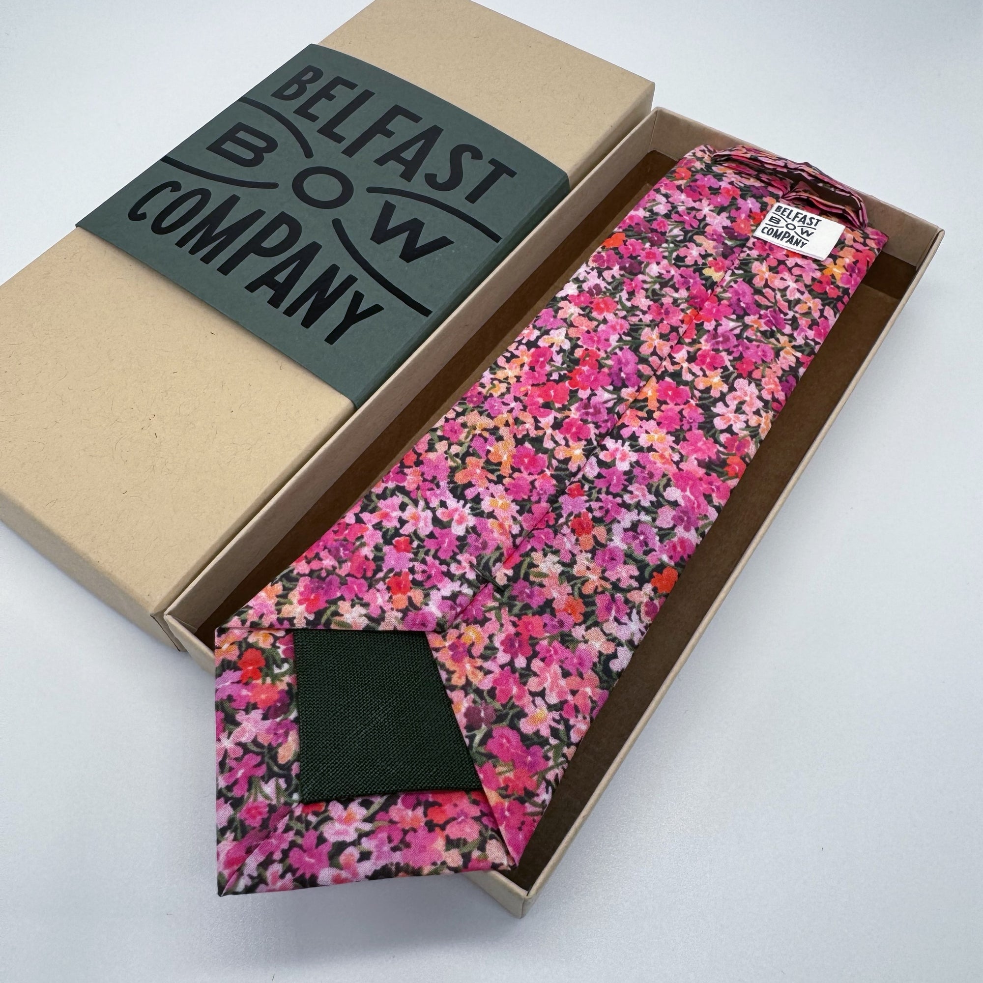 Liberty of London Tie in Pink, Green & Violet Petals