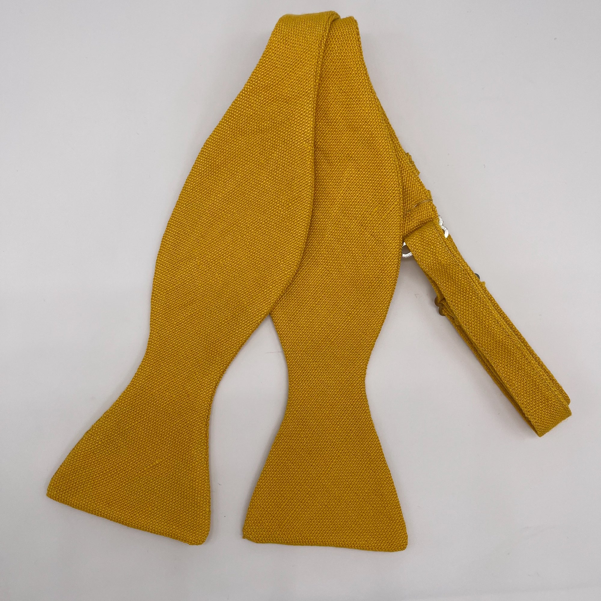 Mustard Yellow Bow Tie in Irish Linen