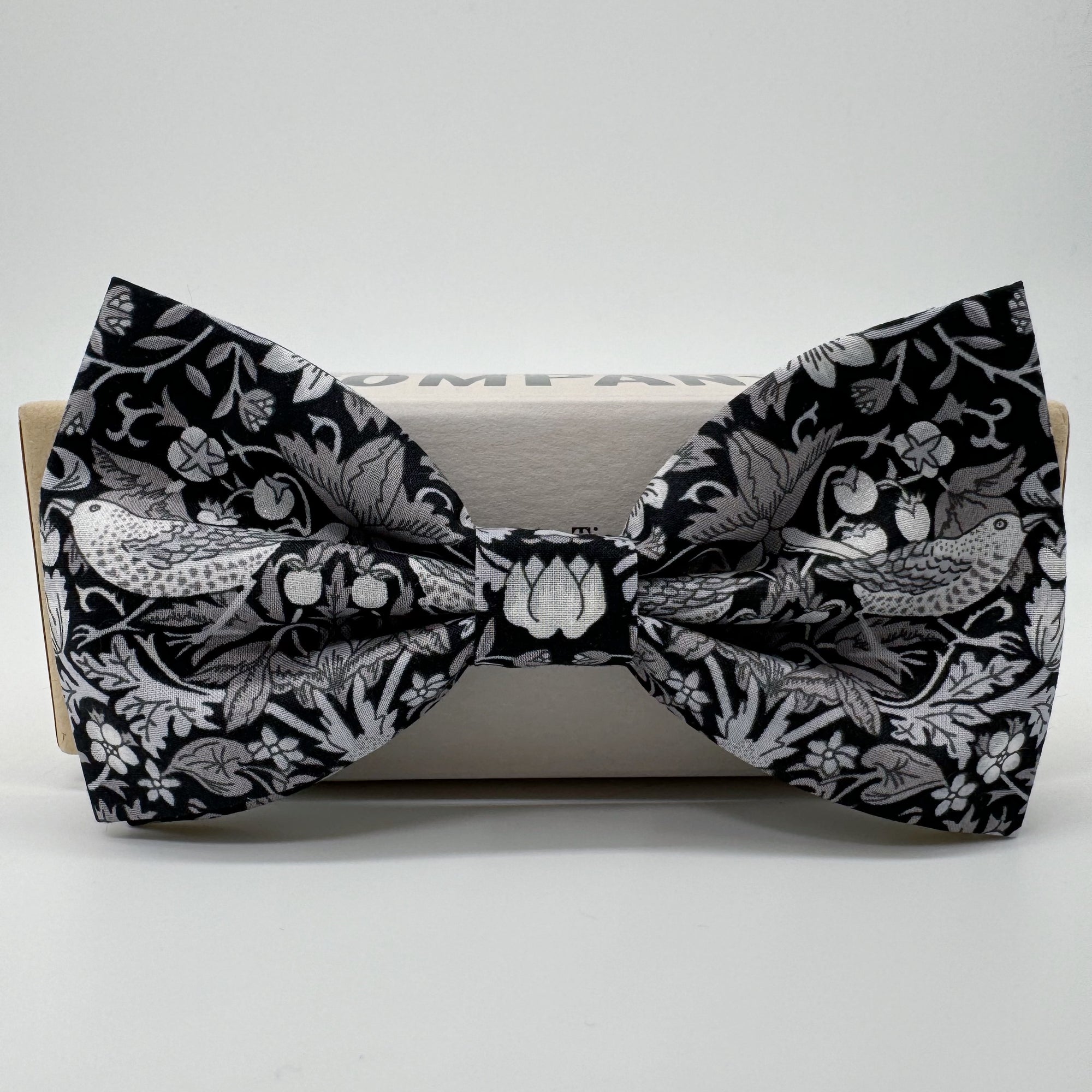 Liberty of London Bow Tie in Black Bird Motif