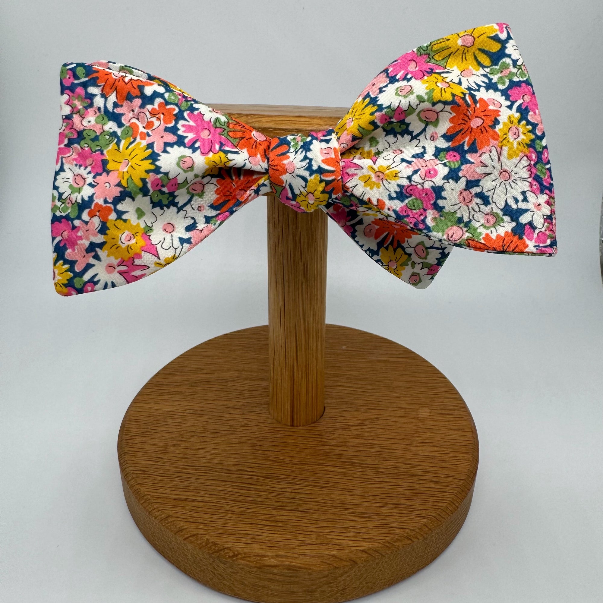 Liberty of London Bow Tie in Yellow & Pink Floral Daisies