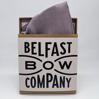 Irish Linen Pocket Square in Mauve Lilac by the Belfast Bow Company