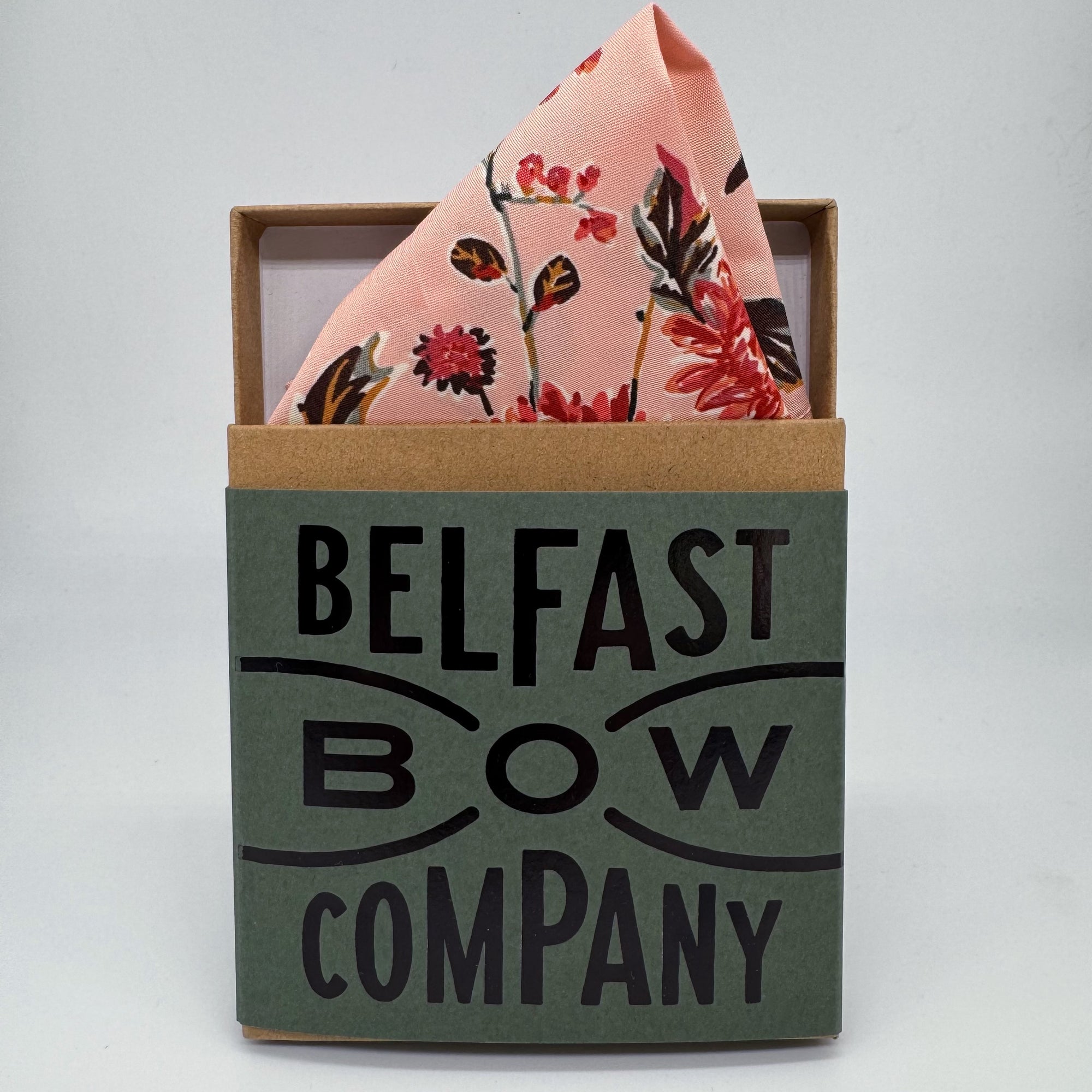 Boho Blooms Pocket Square in Light Watermelon Floral