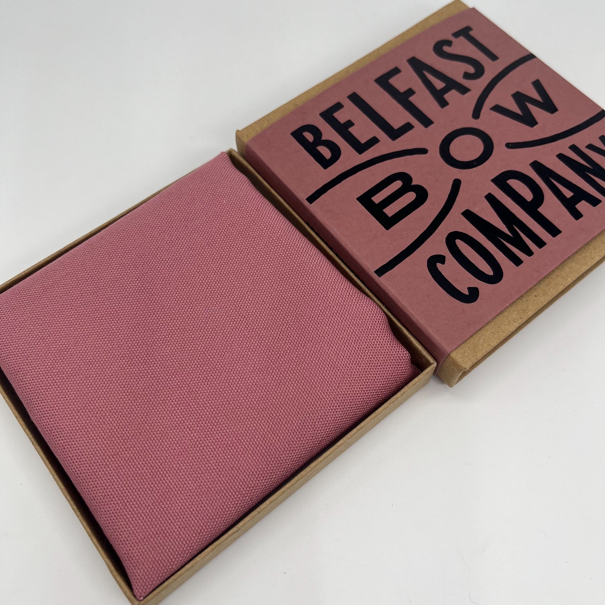 Pure Cotton Pocket Square in Dusky Pink